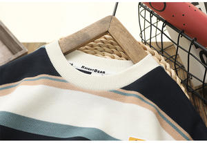 2025 printemps nouveaux garçons sweat à manches longues T-Shirts hauts rayés enfants tricoté garçons <span class=keywords><strong>pull</strong></span> - Product Image 6