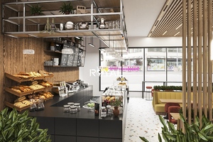 Quán Cà Phê quầy bar đồ nội thất quán cà phê thiết kế cửa hàng bánh hiển thị truy cập cà phê cửa hàng trang trí thiết kế - Product Image 4