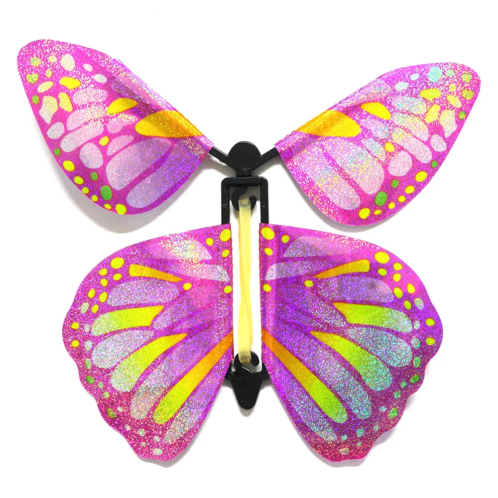 Farfalla volante magica artificiale lavorata da trucchi elastici cambia mani divertente scherzo scherzo divertimento mistico giocattolo regalo a sorpresa