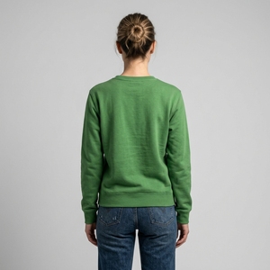 Sweat-shirt surdimensionné à col bas pour femme, à rayures et pois, avec broderie de lettres, personnalisable avec logo, vente en gros - Product Image 2