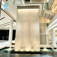Fontaine à rideau d'eau en maille de fil d'acier inoxydable personnalisée, cascade LED, écran mural, décoration intérieure et extérieure, élément aquatique décoratif