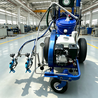 Machine de marquage routier par pulvérisation à froid automatique avec tuyau de 40 m pour les projets de marquage de grandes surfaces