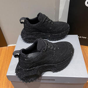 Zapatillas Deportivas de Plataforma Marrones para Mujer, con Pedrería, Transpirables, Suela Gruesa, Material y Color Personalizables, Logotipo Personalizado, Venta al Por Mayor 2026 - Product Image 6