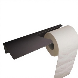 Modern Wall Mount Toilet Paper Holder Stainless Steel Rectangular Minimalist <b>Bathroom</b> <b>Accessory</b> - Product Image 4