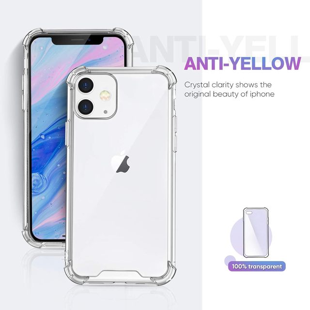 Anti-Drop Shockproof 4 Corner Air Cushion Protection Wireless Charging Clear Phone Case for iPhone 17 16 15 14 13 12 Pro Max Air