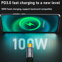100 W Type C PD 3.0 charge rapide à Angle droit USB C câble chargeur cordon pour téléphone portable ordinateur portable TV VR