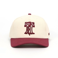 OEM Hoge Kwaliteit Op Maat Gemaakte Tweetonige Kleuren Maroon 5 Panel Gestructureerde A-Frame Baseball Petten Bruilofthoed