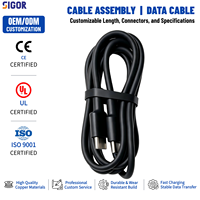 Cable de Carga Rápida Tipo-C a Tipo-C PD de 60W con Blindaje Trenzado de TPE y Cobre Puro para Teléfono, Tableta y Portátil IOS - Compatible con OEM/ODM