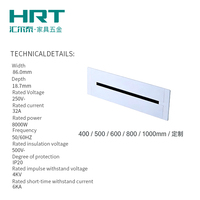 Prise électrique robuste pour rail, 32A 8000W, encastrée, étanche et anti-poussière, pour atelier commercial et bureau