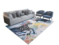 3D Teppich Super Soft Area Teppich Blumen katze Tiger Mädchen für Wohn-und Schlafzimmer Home Decoration