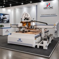 Centre CNC ATC pour le bois 4x8 pieds, routeur à changement d'outil automatique 9KW, table à vide, machine de gravure et de découpe à rainures en T pour MDF et contreplaqué