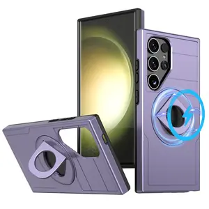 磁性TPU电脑保护手机外壳外壳，带三星银河S24 Plus Ultra戒指支架