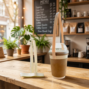 100% Biodegradable Palm Leaf Cup Carrier Origin Vietnam Wholesale Supply for Coffee Tea Smoothies Safe Handmade OEM Export - Product Image 2