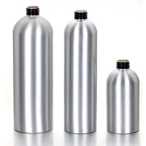 50 ml 10oz 12oz chải bạc Mỹ phẩm nhôm chai bán khối lượng khác nhau và phong cách kim loại 100ml nhôm chai