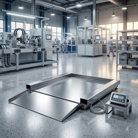 Báscula de Plataforma LCD de Perfil Ultrabajo OEM Personalizable, Acero Inoxidable con Recubrimiento en Polvo Azul, Exportación de Datos, Control de Calidad