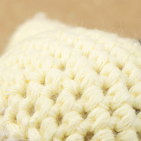 Crochet fait main tête d'ours Crochet porte-clés coton Crochet meulage dents anneau mignon bâton jouet gros porte-clés animal populaire