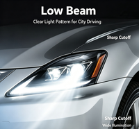 Convient aux modèles Lexus IS250 IS300 2006-2012, lentille de phare de voiture modifiée, ensemble de phares LED pour voiture