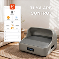 Lit pour animaux de compagnie de luxe avec logo personnalisé, télécommande, refroidissement et chauffage, faible consommation d'énergie, pour chiens et chats