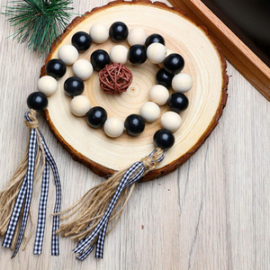 100Pcs 16mm <strong>Black</strong> Unfinished Wooden Loose Spacer <strong>Beads</strong> with 4mm Hole for Jewelry/ Garlands Making Home Decoration - Product Image 4