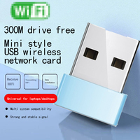 Adaptor Driver gratis kartu nirkabel USB Desktop PC Laptop penerima sinyal jaringan WIFI pemancar Mini grosir 300M gaya MIni