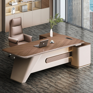 Bureau de direction moderne haut de gamme extensible en bois avec tiroir de rangement pour le bureau à domicile - Product Image 5