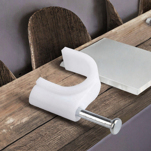 Clips <span class=keywords><strong>de</strong></span> câble <span class=keywords><strong>en</strong></span> <span class=keywords><strong>plastique</strong></span> blanc <span class=keywords><strong>de</strong></span> haute qualité support mural <span class=keywords><strong>de</strong></span> fil <span class=keywords><strong>de</strong></span> clou <span class=keywords><strong>en</strong></span> acier rond avec conception <span class=keywords><strong>de</strong></span> cercle <span class=keywords><strong>de</strong></span> pince pour une installation facile - Product Image 3