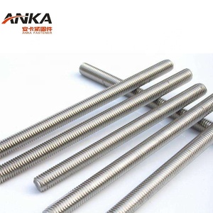Tiges filetées en acier au carbone haute résistance personnalisables, acier inoxydable, norme DIN <span class=keywords><strong>M6</strong></span>, grade 4.8, zinguées/brutes, longueur 100mm-300mm - Product Image 1
