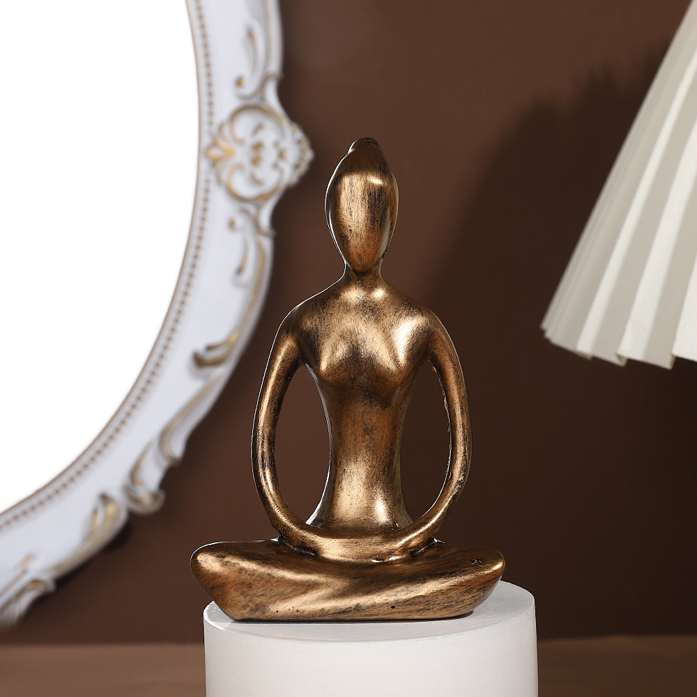 Bronze yoga man 005