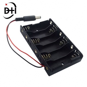 Caja de almacenamiento para pilas AA de tamaño 6, soporte para 6 pilas AA con conector de alimentación DC2.1 para Arduino - Product Image 5