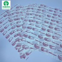 Papier d'emballage en pâte couchée, résistant à la graisse et à l'eau, imprimé pour l'emballage de hamburgers et de sandwichs, revêtement PE simple face, logo personnalisé