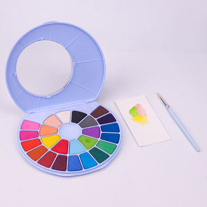 Ensemble de peinture à l'aquarelle solide HIMI <span class=keywords><strong>MIYA</strong></span> 24 couleurs avec emballage bleu rose - Product Image 5