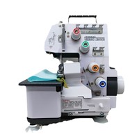 Machine à coudre surjeteuse électrique 120W à alimentation automatique pour tissus, usage domestique, point de recouvrement, double métal