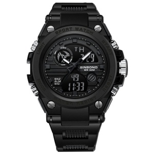 Reloj Deportivo para Hombre, Resistente al Agua, con Doble Pantalla, Cuarzo, Multifunción, Alarma, Cronómetro, Correa de Silicona - Product Image 1