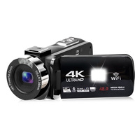 4K vcamcorder kamera Full HD WiFi kamerası 16X Zoom gece görüş 64MP dijital Video kamera kaydedici TikTok içeriği yaratıcısı kiti