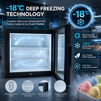 Mini congélateur de comptoir à basse température, conçu pour le stockage de la crème glacée, température de fonctionnement : -18°C ℃
