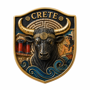 Pin Personalizado de <span class=keywords><strong>Grecia</strong></span>, Creta, de Aleación de Zinc Metálica, Recuerdo 3D Personalizado para Regalo - Product Image 1