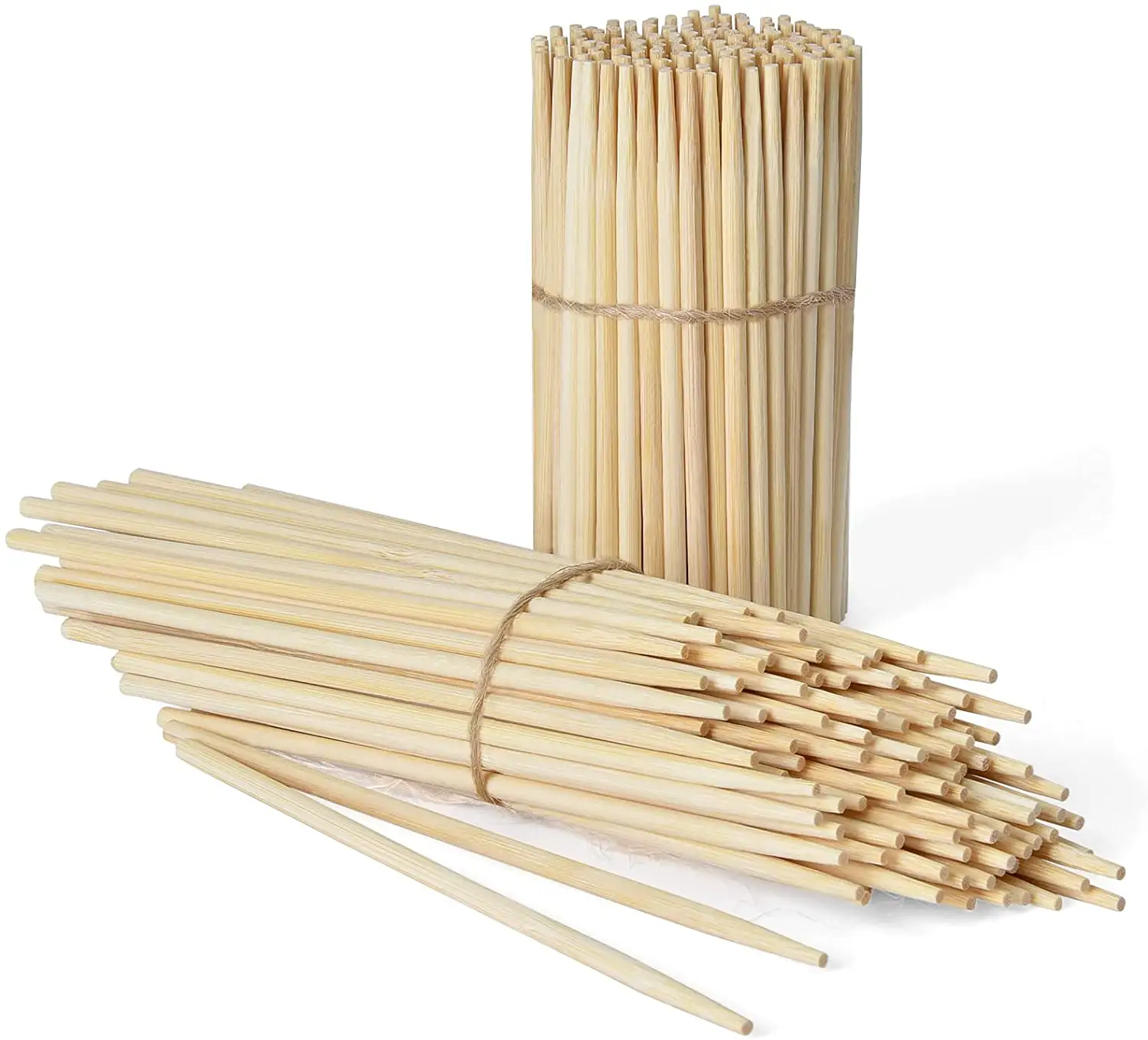 Original 8 Inch 61Cm 600 Mm Long 6" Natural 6 Stick 50Cm Round Kebab Bbq 40Cm In Cardboard Box Bamboo Kebabstick Skewer