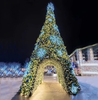 Árbol de Navidad Artificial Gigante con Iluminación LED JIN PENG, Diseño para Pasar por Dentro, de 20 a 70 pies, para Exhibición en Centros Comerciales