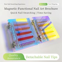 Paleta de Exhibición de Muestras de Color Acrílico Desmontable, con Protección UV, Magnética, para Guardar Puntas de Uñas, Diseño Profesional OEM ODM, para Salón de Manicura