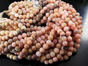 โอปอลเปรูสีชมพู หินธรรมชาติ เม็ดหลวม ขัดเรียบ รูปทรงสม่ำเสมอ ขนาด 8 มม. รับรองโดยบุคคลที่สาม ขนาดรู 0.50 มม. สำหรับทำเครื่องประดับ - Product Image 6