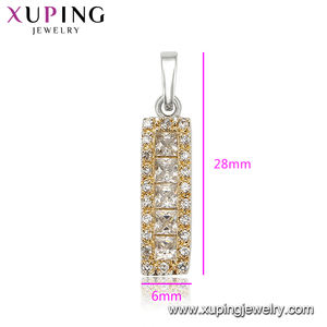 Perhiasan Xuping 30208 Liontin Mode Grosir, Liontin Zirkon Lapis Warna Rhodium - Product Image 2