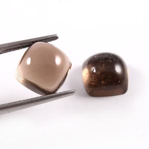 Premium hecho a mano Natural Smokey cuarzo cabujón calibrado forma de cojín piedra preciosa suelta para la fabricación de pendientes - Product Image 1