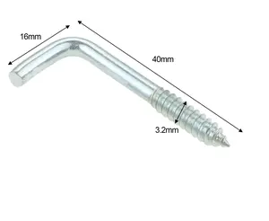 Vít Trong Cốc Móc Vít Trong Móc Áo Xoắn Ốc Khung Hình Cây Đèn Ánh Sáng Rèm Thực Vật Lưới Dây Mắt Bolt L Cup Hook - Product Image 2