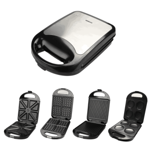 Multifunctionele Nieuwe Zwarte Antiaanbakplaten <span class=keywords><strong>Panini</strong></span> Persgrill Elektrische Wafel Sandwich Maker - Product Image 2