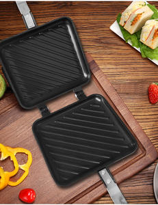 Hikeon Plaque <span class=keywords><strong>de</strong></span> cuisson portable en alliage d'aluminium pour <span class=keywords><strong>camping</strong></span>, double face, antiadhésive, à fond plat, pour cuisinière à gaz - Product Image 5