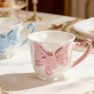 Ensemble de tasses en céramique faites à la main de la série haut de gamme pour la maison, idéal comme cadeau pour les meilleurs amis, pour le thé de l'après-midi, design créatif de niche, <span class=keywords><strong>tasse</strong></span> à café - Product Image 1