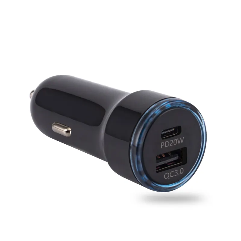 Fast Charging QC 3.0 PD 20W Car Charger For IPhone And Samsung Usb Car Charger