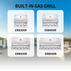 Parrilla <span class=keywords><strong>de</strong></span> <span class=keywords><strong>Gas</strong></span> Modular Integrada <span class=keywords><strong>de</strong></span> Acero Inoxidable <span class=keywords><strong>de</strong></span> Lujo Moderna a Precio Económico con 4 Quemadores y Seguridad contra Llamas - Product Image 3
