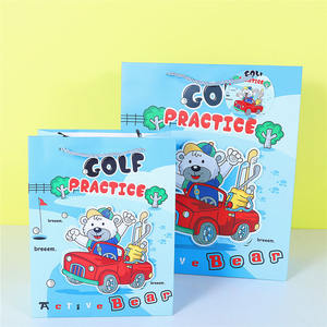 Bolsa de Regalo Azul con Diseño de Animales de Dibujos Animados en 3D de Omet, Material de Cartón Reciclable, Impresión Offset, <span class=keywords><strong>para</strong></span> Velas - Product Image 4