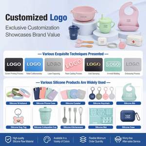 Juego de Vajilla de Silicona Platino Libre de BPA para Bebés, Grado Alimenticio, Antideslizante, con Plato, Cuenco, Babero y Vaso para Destete - Product Image 4